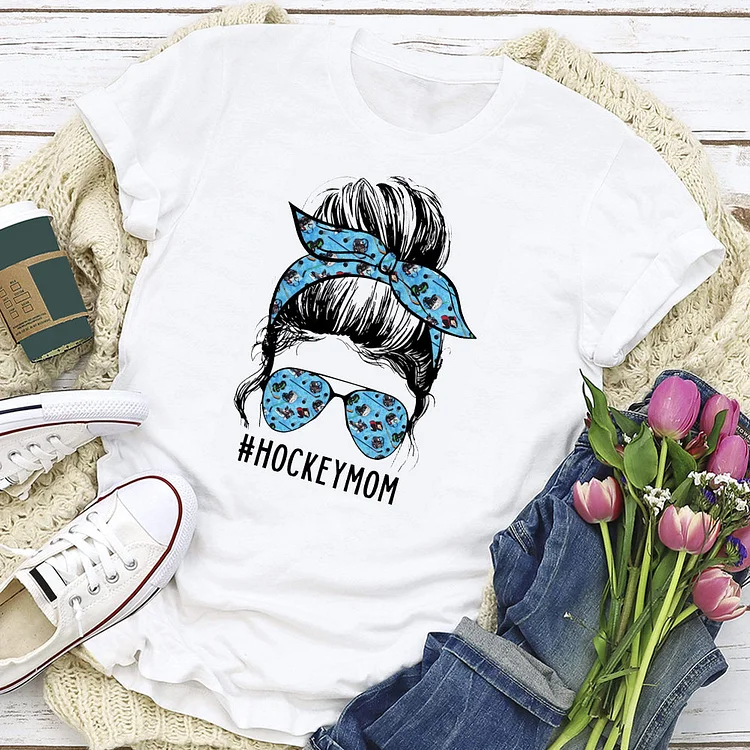 Hockey Mom T-shirt Tee-04065-Annaletters