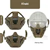 Airsoft Mask 700FPS Impact Resistance Safety Mask Detachable for Training(Black)