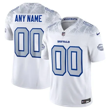 Men's Buffalo Bills Custom White Rivalries Collection F.U.S.E. Vapor Limited Stitched Jersey