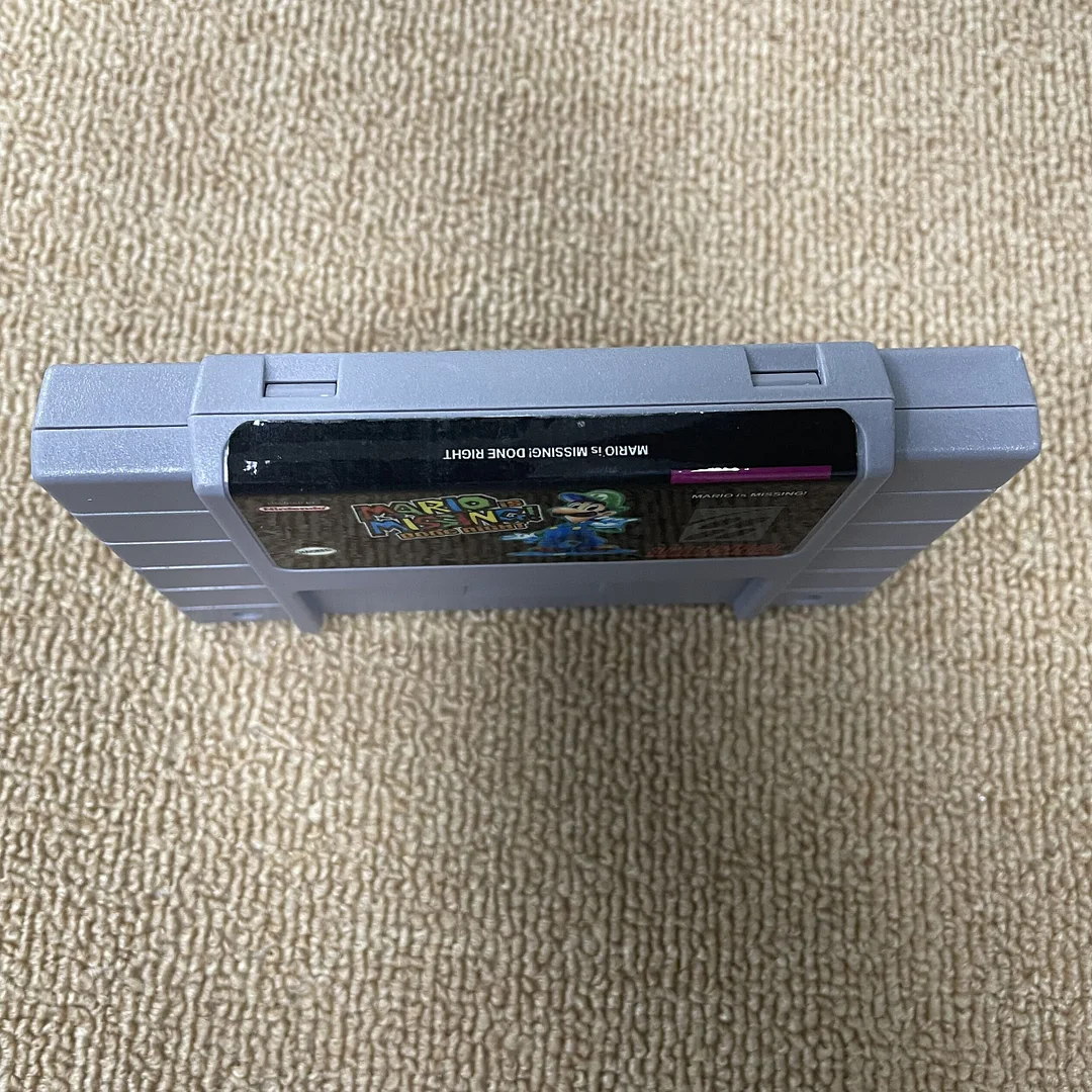 Mario Is Missing! SNES For Super Nintendo Entertainment System - 16 Bit US Version Game Cartridge