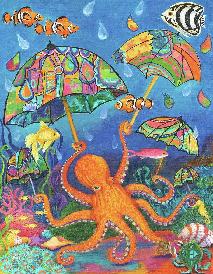 Octopus And Fish 40*50CM(Canvas)Full Round Drill Diamond Painting gbfke