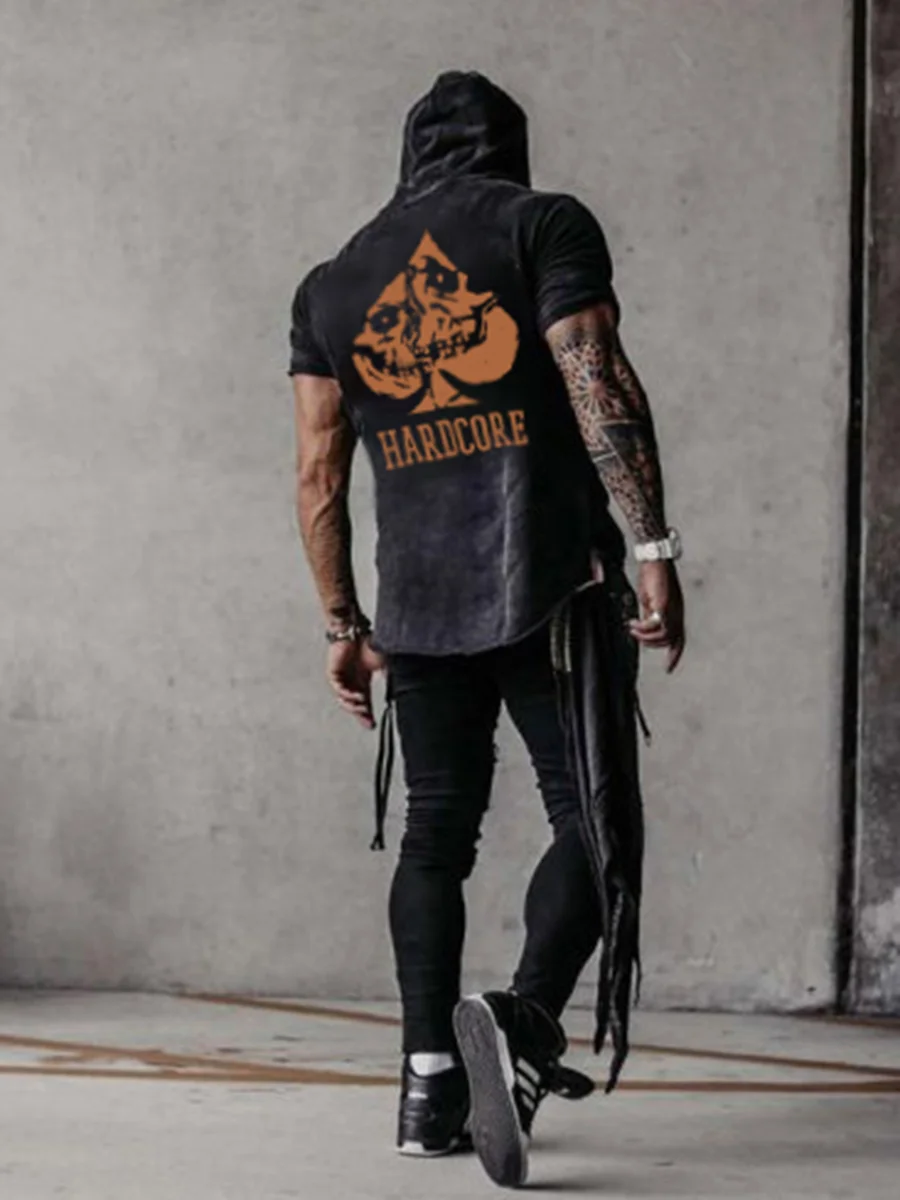 Men's Casual Printed Round-necked Short-sleeved T-shirt