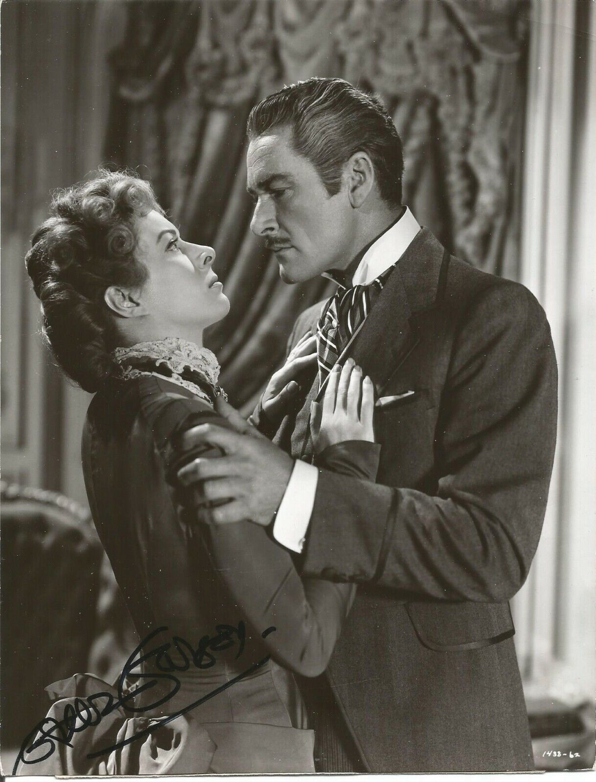 GREER GARSON-7X9 INCH ORIGINAL LOVING Photo Poster painting-SIGNED MY GREER- --(ERROL FLYNN)