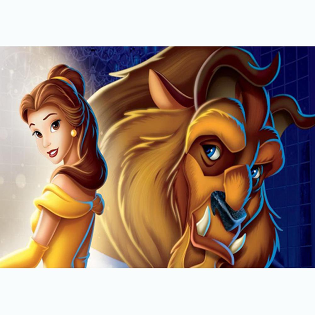

30*40CM - Beauty And The Beast - Round Drill Diamond Painting, 501 Original