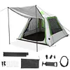 [US Local Warehouse] 4.0 Automatic Inflatable Camping Tent 300D Oxford Fabric Blow up Instant Setup Inflatable Tent UV Protection Waterproof Inflatable Cabin for Backyard & Picnic Use