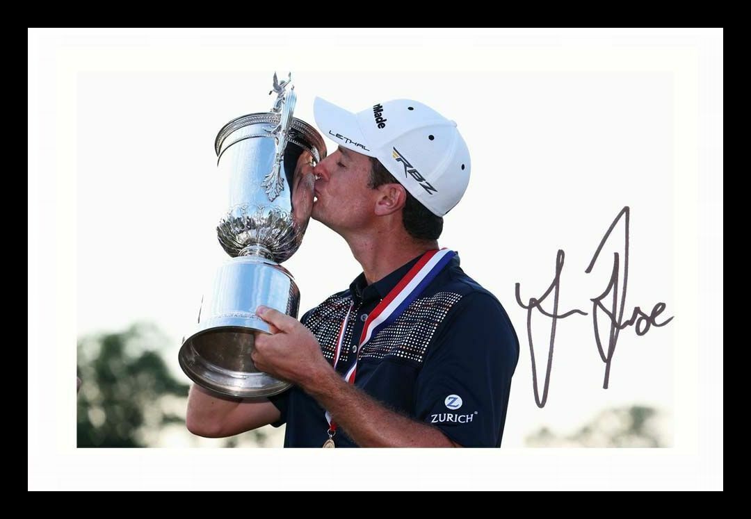 Justin Rose - 2013 US Open Autograph Signed & Framed Photo Poster painting