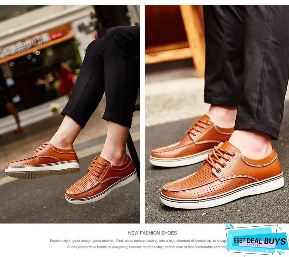 Leather Boat Shoes Casual Flats Moccasins Homme Driving Loafers Shoes Slip On Shoes