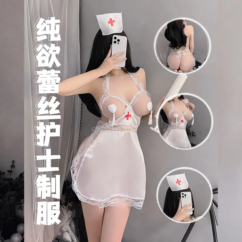 Churchf Sexually Lingerie Leaking Nurse Clothes Large-Size Cook Role-Playing Back Night Club Away From Pure Pyjamas