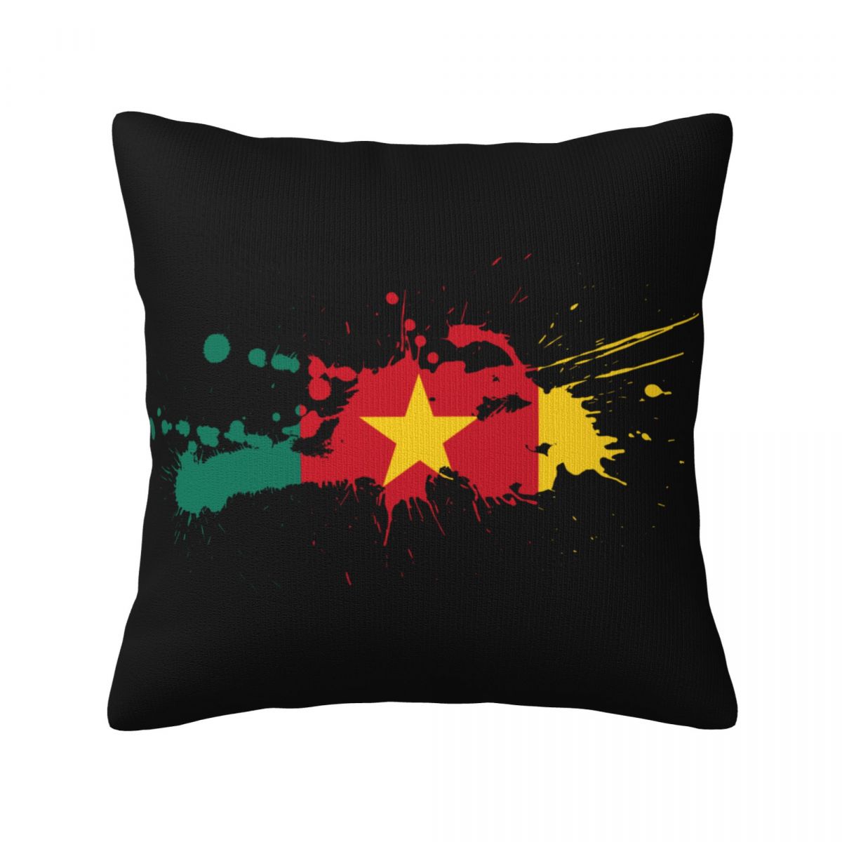 Cameroon Ink Spatter Pillow Covers 18x18 Inch