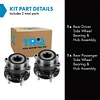 TRQ 2 Piece Rear Wheel Bearing & Hub Assembly Set Compatible with 2013-2016 Scion FR-S 2013-2019 Subaru BRZ 2019-2021 Crosstrek 2009-2013 Forester 2008-2014 Impreza 2010-2014 Legacy Outback 2017-2020