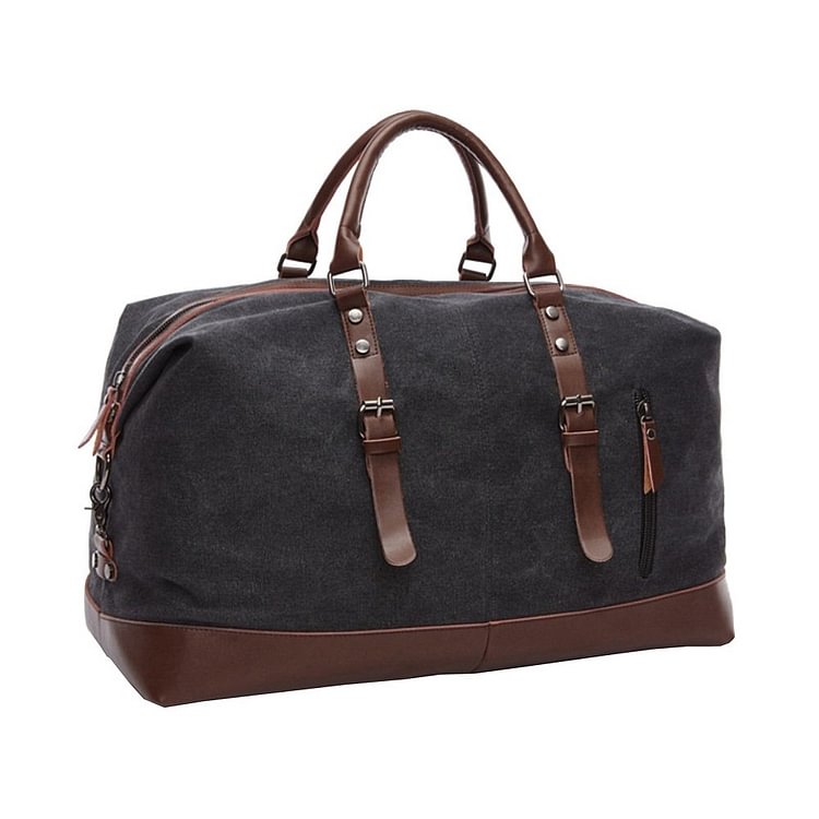 VRIGOO Large Capacity Canvas Leather Cross-body Duffle Bag