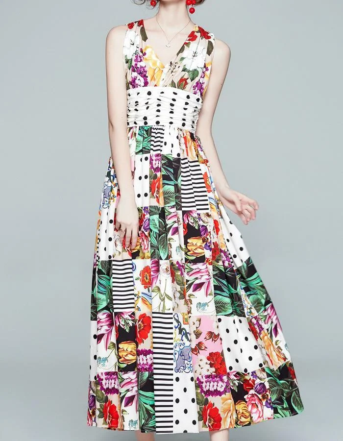 Elegant Printed Oversized Dress