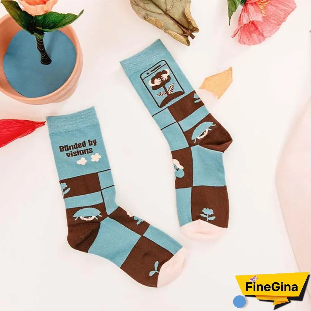 Illustration Pattern Socks