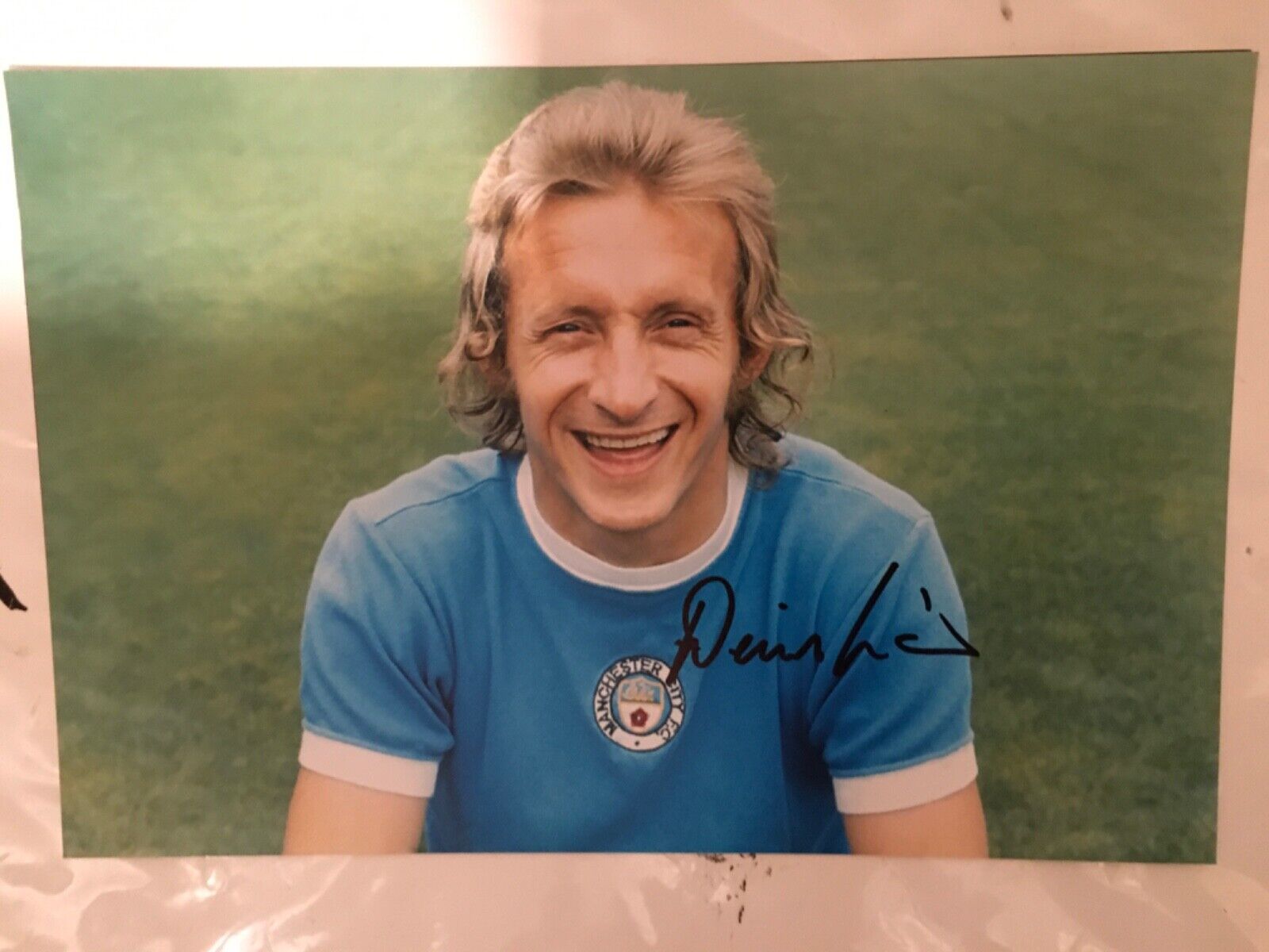 Legend Denis Law Signed Manchester City Photo Poster painting 12x 8