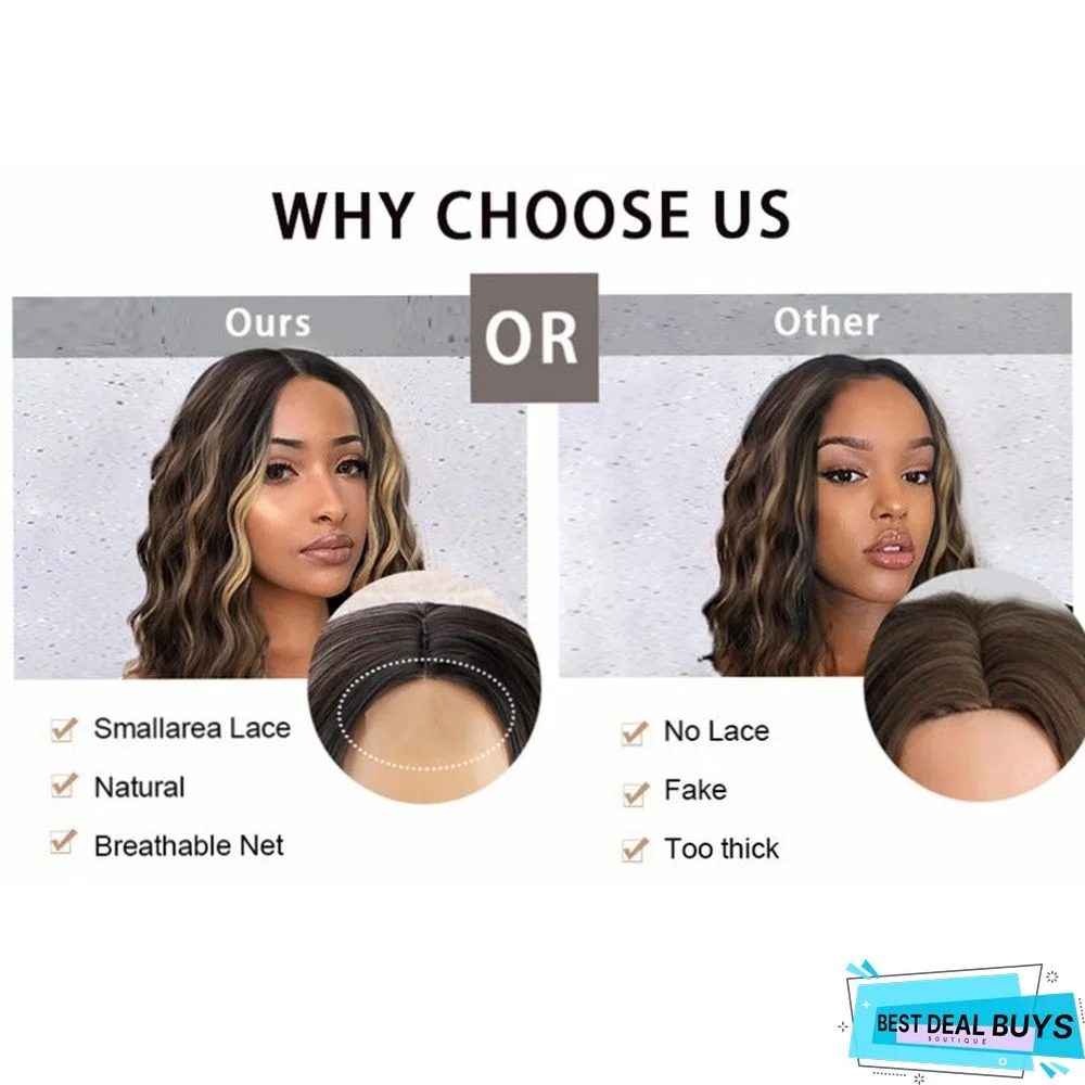 Short Curly Wig Head Cover Hanging Ear Dyed Wig