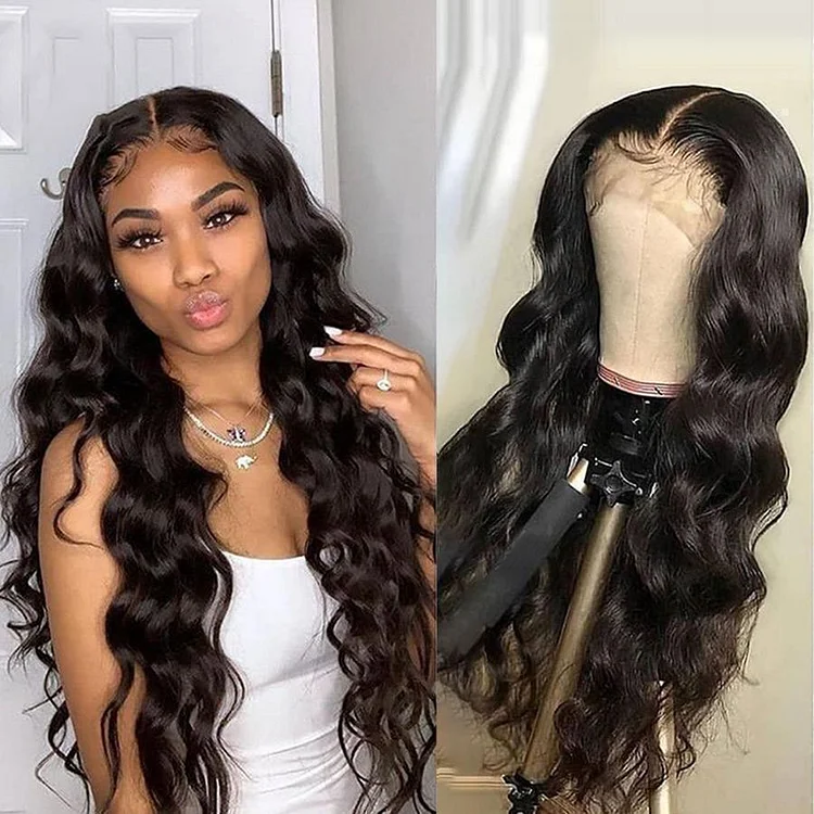 🔥Hair®| Brazilian Body Wave Wig Pre Plucked Lace Wig Remy Hair Wig Lady Wig