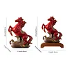 Ceramic horse statue a Chinese feng shui red horse ornament symbolizing good fortune in the Year of