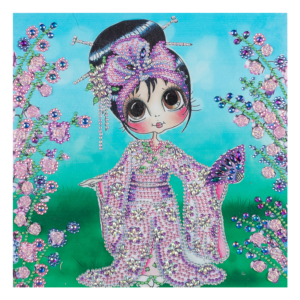 

Kimono Girl - Special Shaped Diamond Painting - 30*30CM, 501 Original