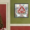 Weihnachtsstimmung Haus - runder Bohrer Diamantmalerei - 30*30cm
