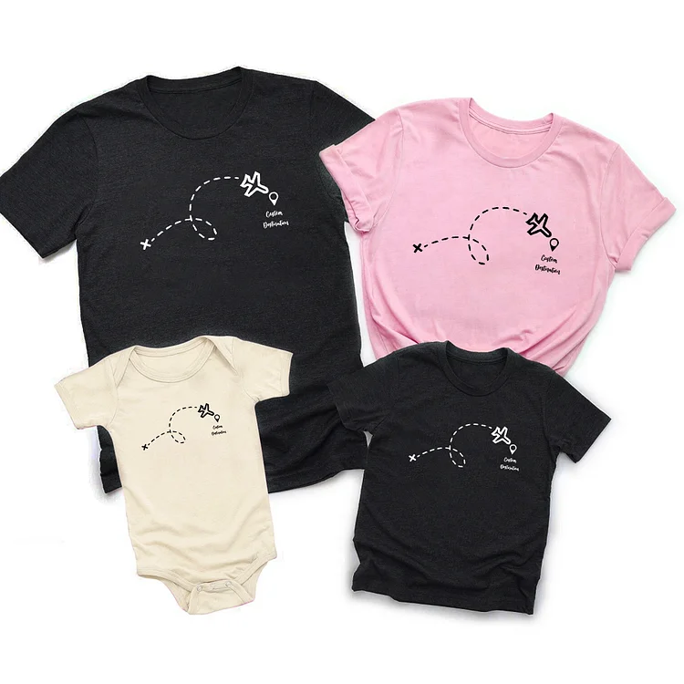 BlanketCute-Personalized family Cotton Letter Casual T-shirt | 34