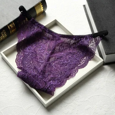 BANNIROU Woman Lace Panties Underwear Lingerie Mid Waist Good Quality Soft Female Sexy Briefs New 2021 Hot Sale Fashion 1 Pieces