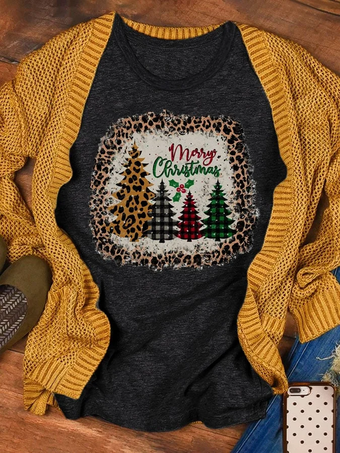 Fashion Merry Christmas Print T-Shirt