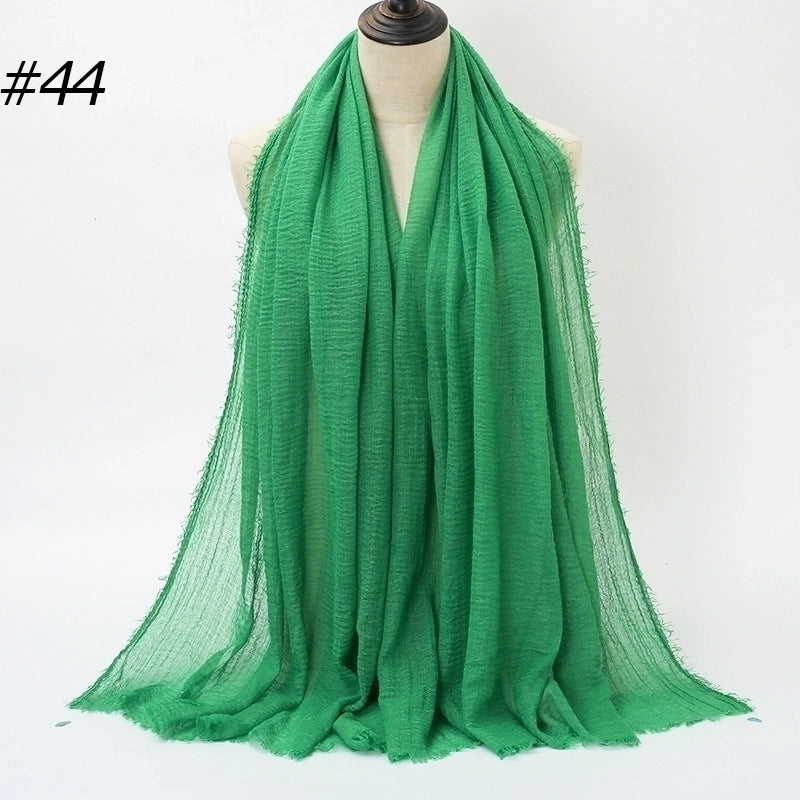 20 Pieces Fashion Solid Color Cotton Pashmina Scarves