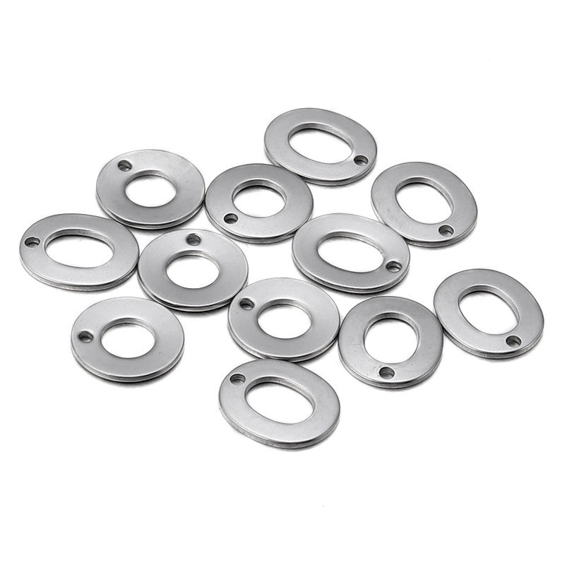 50 Pcs/package Minimalist Letter Stainless Steel Pendant Jewelry Accessories