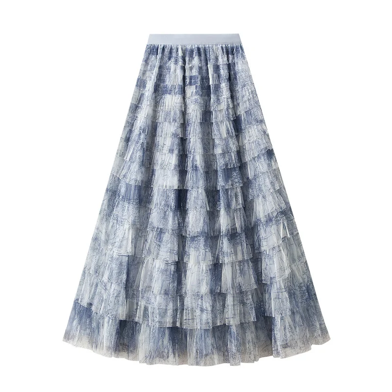 Nigikala Nigikala Dress Women's Half-Dress Dress 2025 New Cake Skirt Showing Thin Long Mesh Dress Level Half Skirt 0327