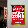 WARNING Fart Zone Enter At Your Own Risk - Metal Tin Signs(8*12Inch/12*16Inch)