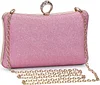 UBORSE Clutch Damen Pailletten Handtasche Strass Abendtasche mit Kette Gl&auml;nzend Brauttasche Elegant Portemonnaie Tasche Geldb&ouml;rse Envelope Tasche f&uuml;r Hochzeit Cocktailparty Tanzparty Geburtstag