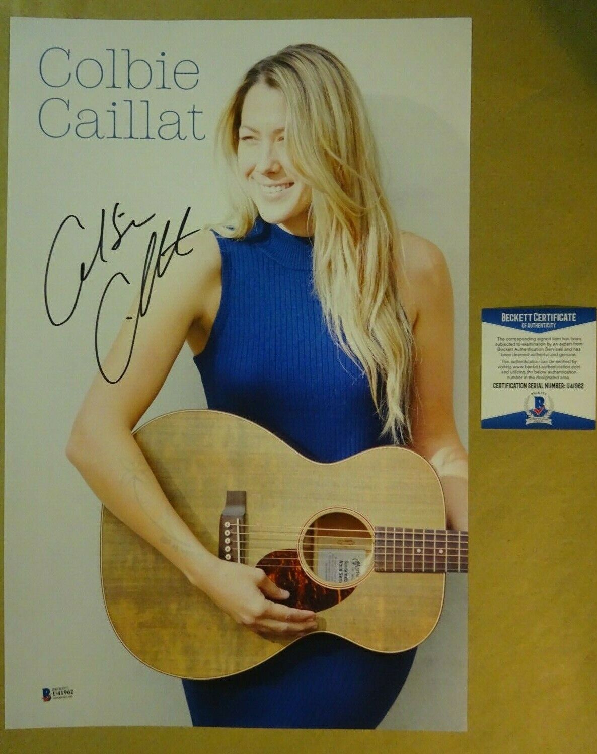 Autographed COLBIE CAILLAT Poster 11x17