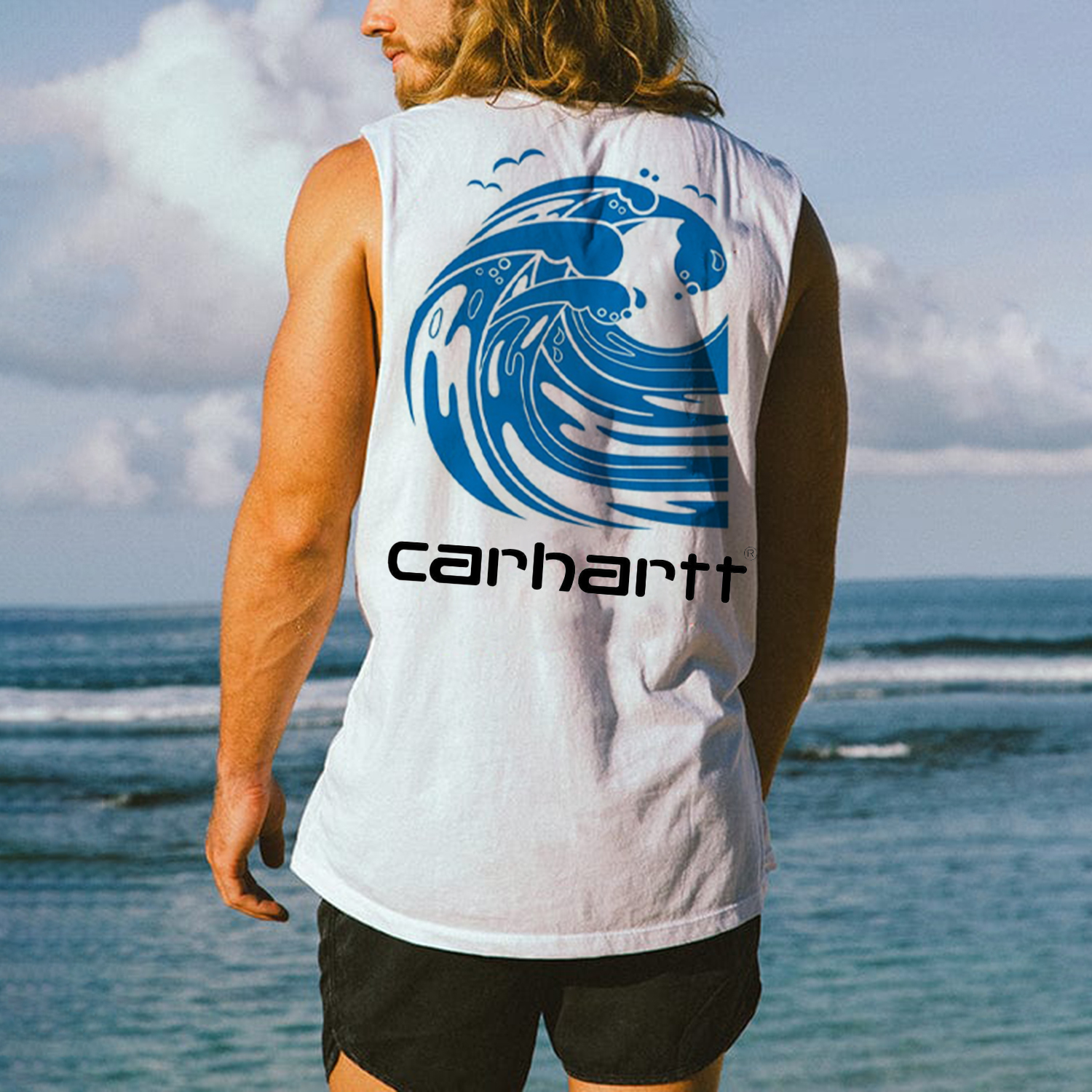  Wave Graphic Tank Top for Summer Beach Adventures