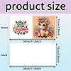 6PCS Diamond Painting Animal Greeting Cards Postcards with Envelopes