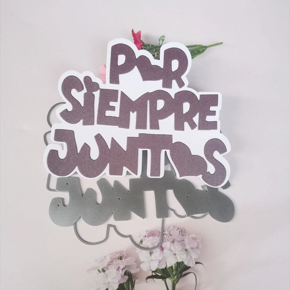 New Spain Words Metal Cutting Dies Stencil Scrapbooking Photos Album Cards Paper Craft DIY Dies Cut New Arrival 2022