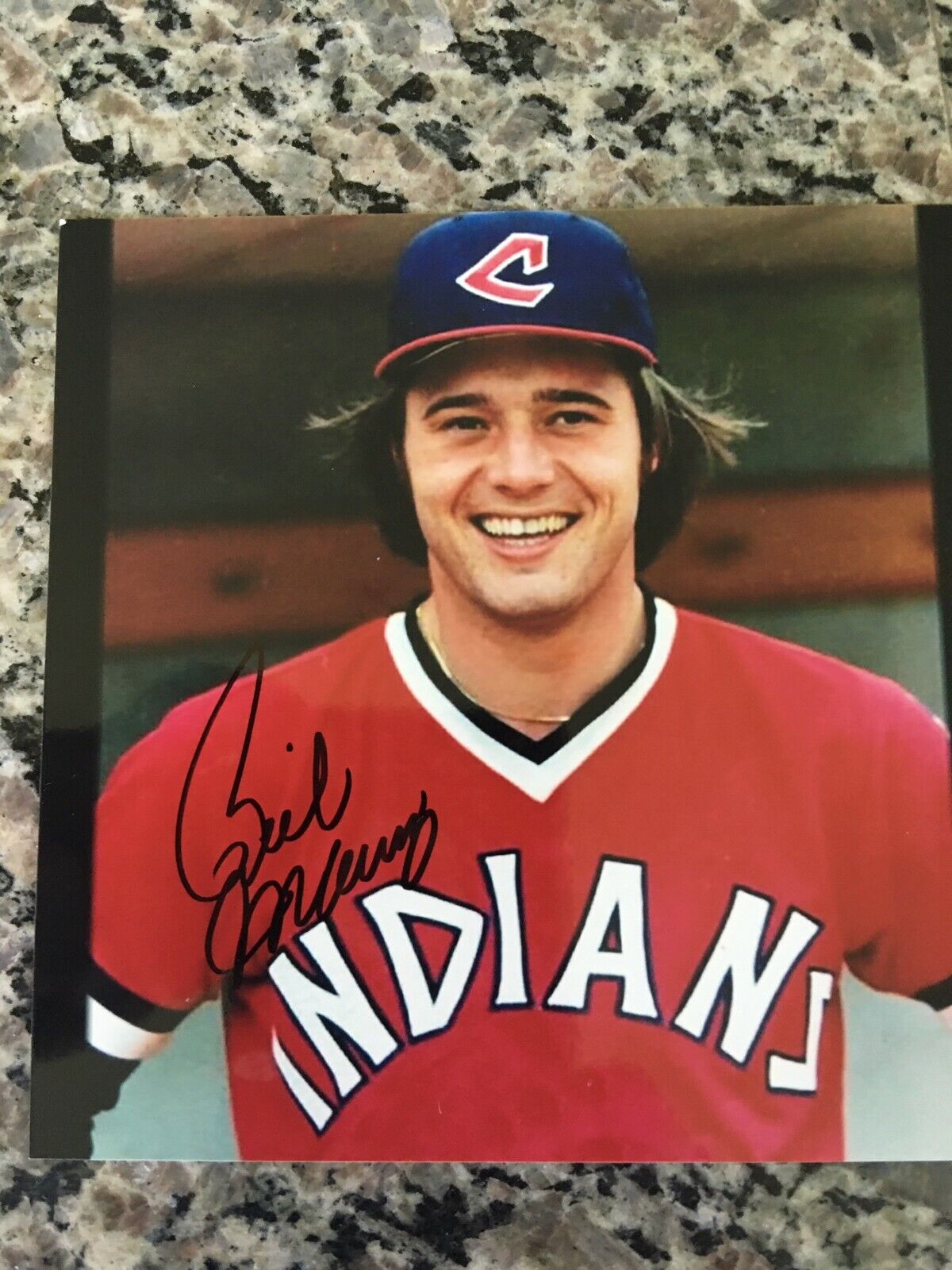 RICK MANNING CLEVELAND INDIANS 1976 GOLD GLOVE WINNER RARE SIGNED Photo Poster painting+ BONUS