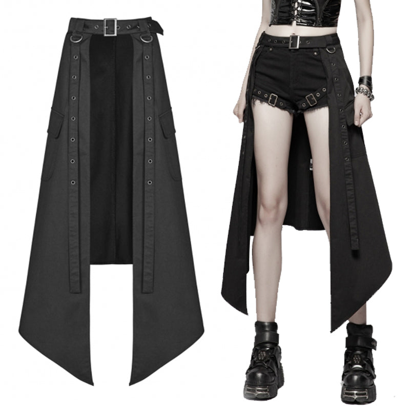 Black Gothic Punk Daily Half Skirt