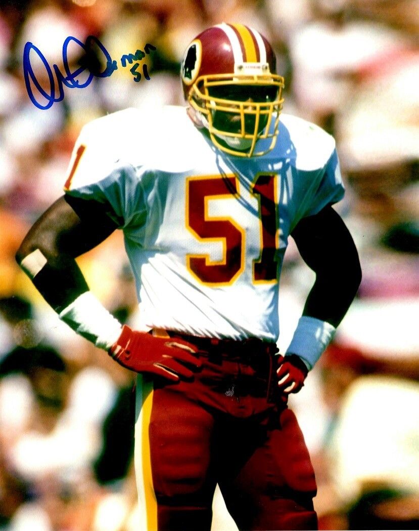 Signed 8x10 MONTE COLEMAN Washington Redskins Autographed Photo Poster painting - w/ COA