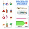 >SALE<Summer Day Series DIY Keychain Double Side Special Shaped Gift for Kids (#7)