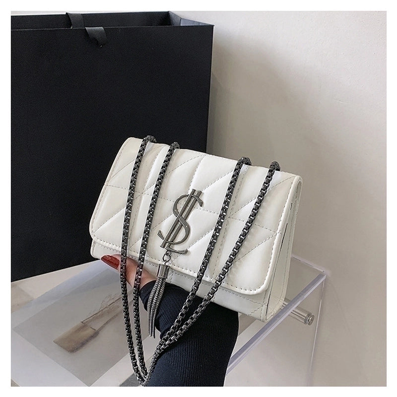 Women’s Pu Leather Solid Color Basic Classic Style Square Magnetic Buckle Crossbody Bag Underarm Bag