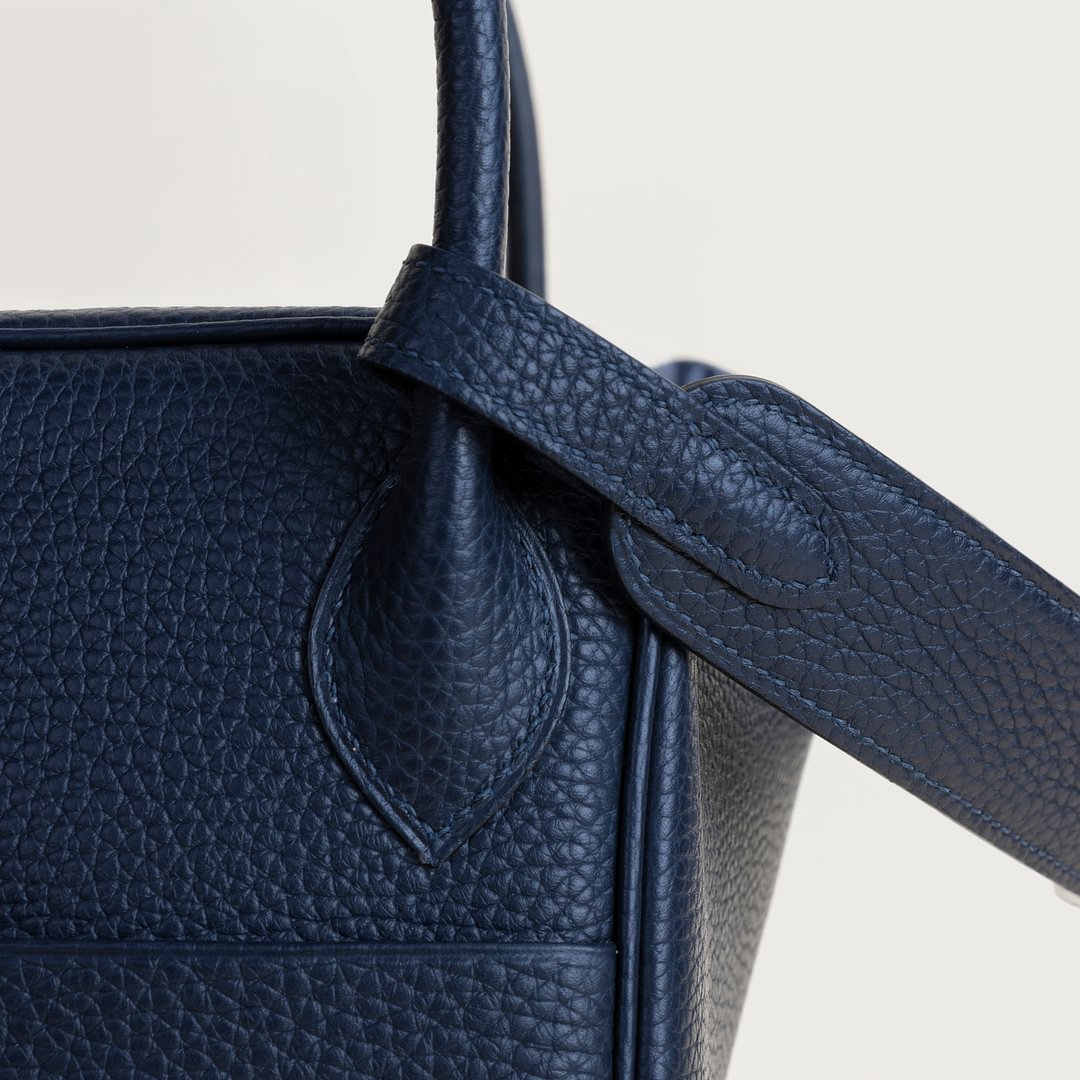 Lindy 30cm Clemence leather 2Z Blue nuit PHW