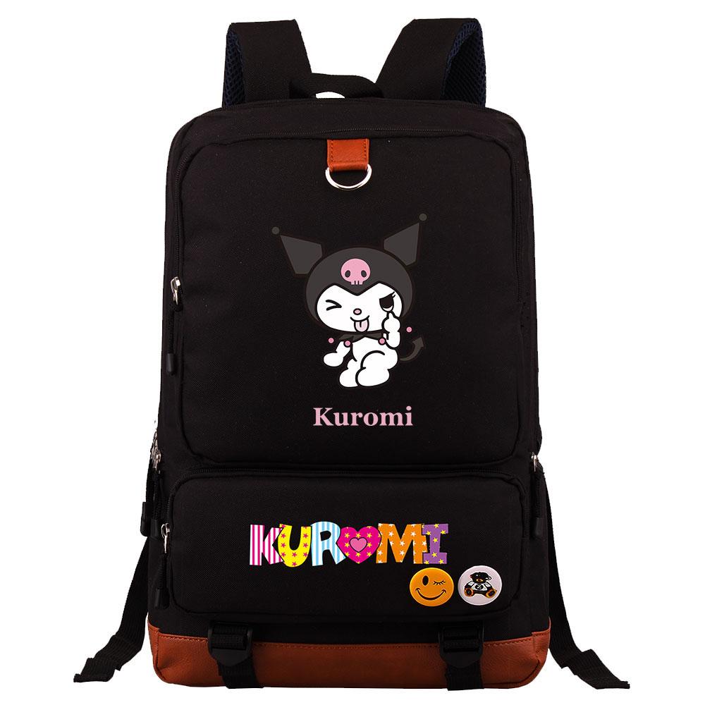 Mayoulove Kuromi Backpack Fun Design Lightweight School Bag Ideal for Daily Use-Mayoulove