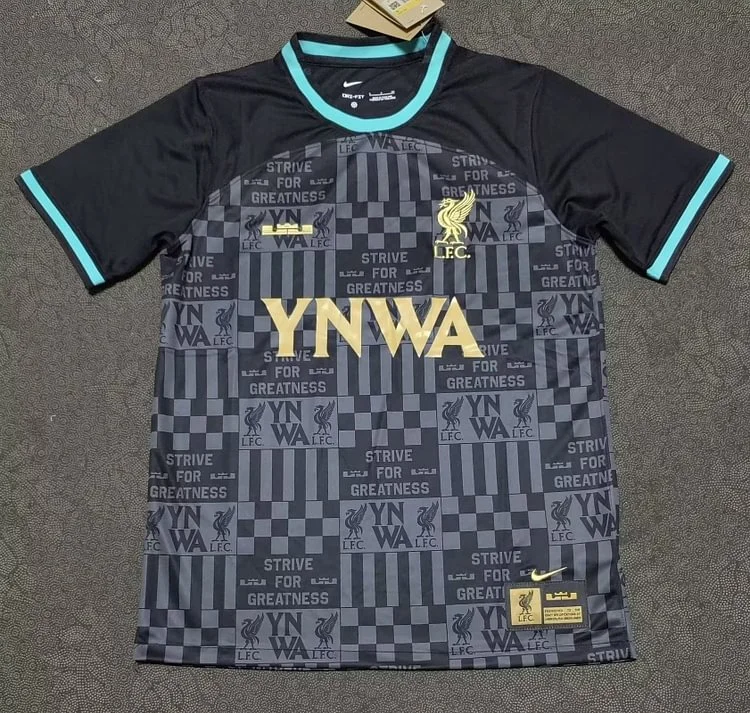 2023/2024 Liverpool co-branded black football jersey