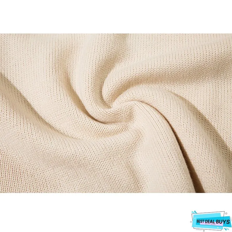 Color Contrast Dinosaur Patchwork Design Knit Pullover