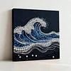 DIY Pearl Painting Waves for Home Wall Decor with Frame(30*30cm)