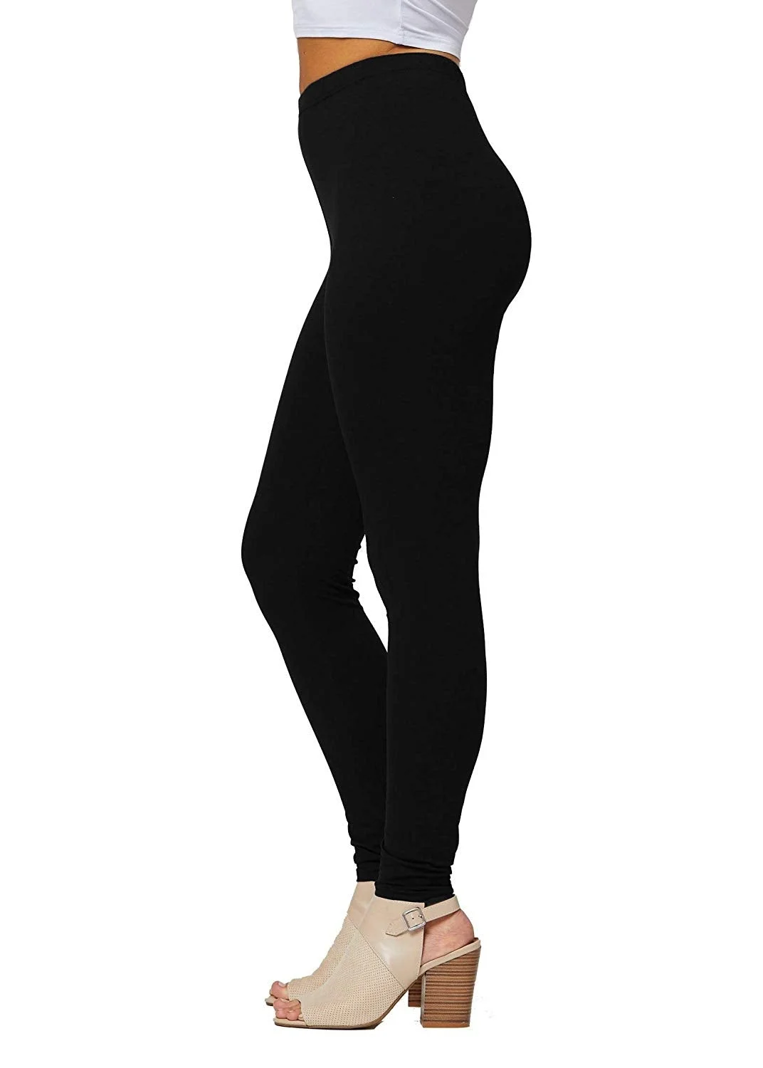 Full Length Premium Ultra Soft Leggings - High Waisted - Women's Reg and Plus Size
