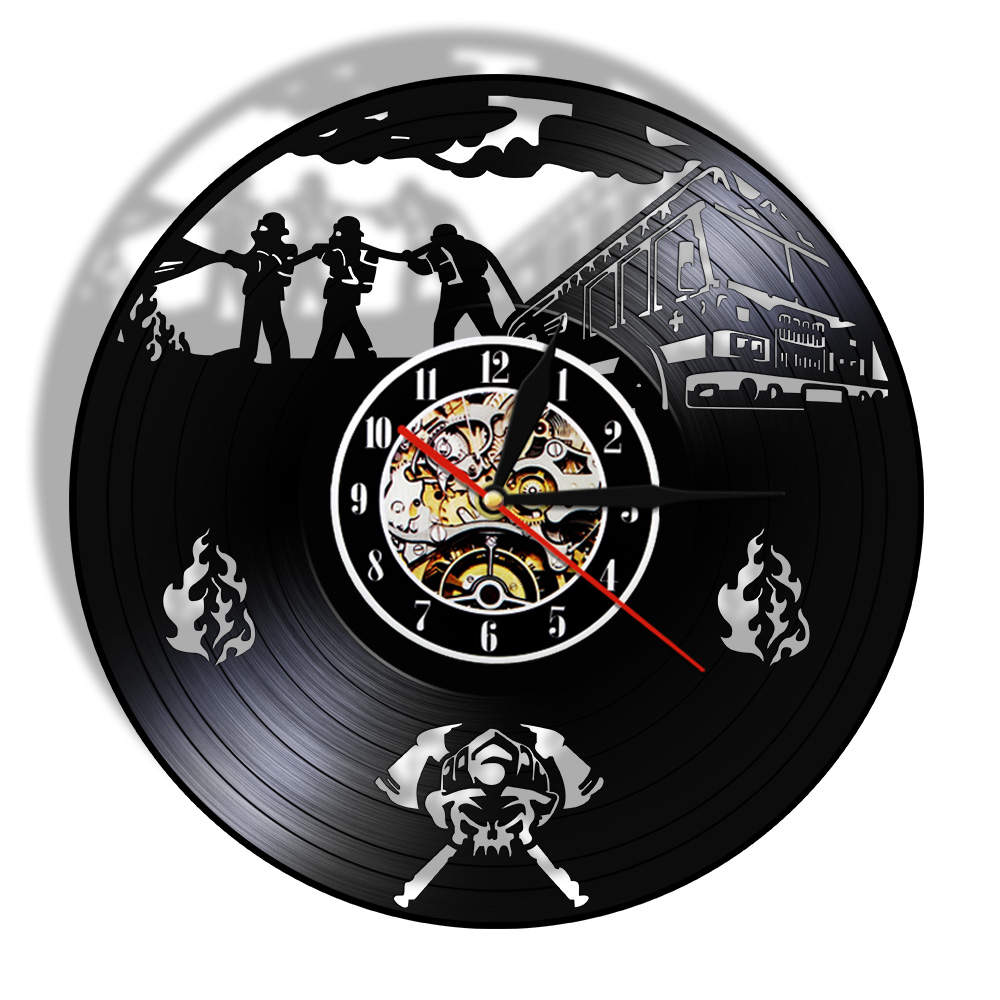 

Firefighter - Vinyl Record Wall Clock - Without LED, 501 Original