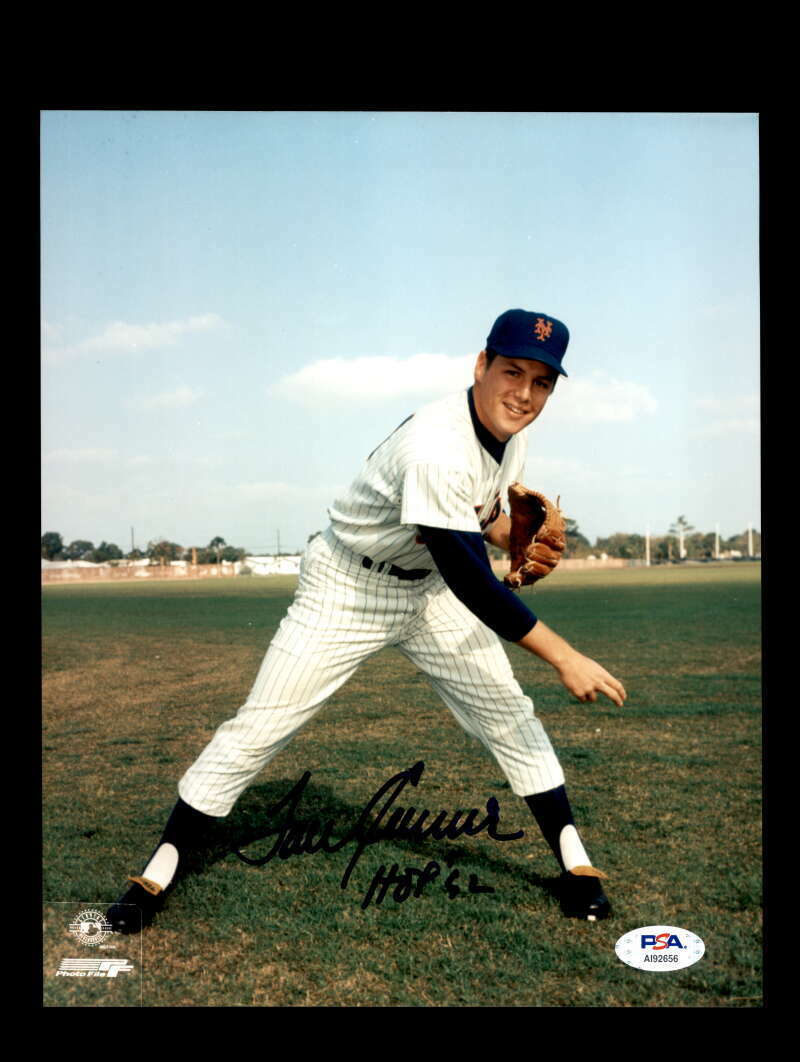 Tom Seaver PSA DNA Signed HOF 92 8x10 New York Mets Photo Poster painting Autograph