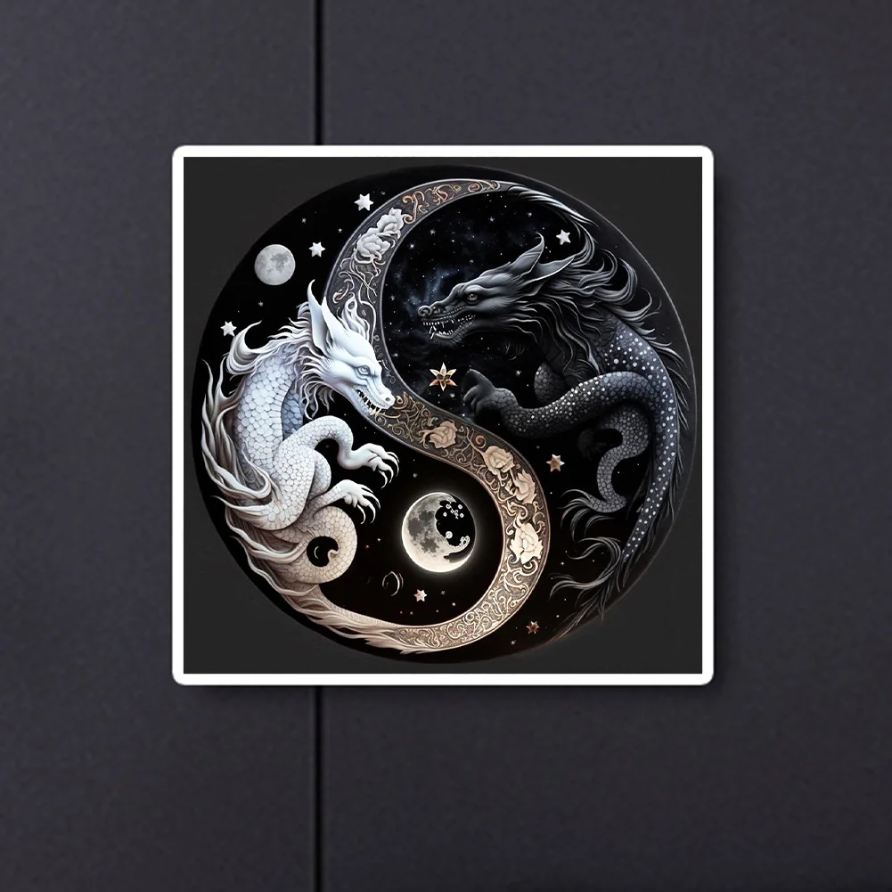 Diamond Painting - Full Round Drill - Yin Yang Dragon(Canvas|30*30cm)