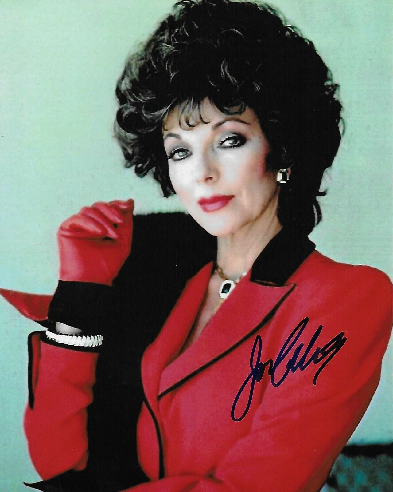 Joan Collins Dynasty Original Autographed 8X10 Photo Poster painting #18 signed @Hollywood Show